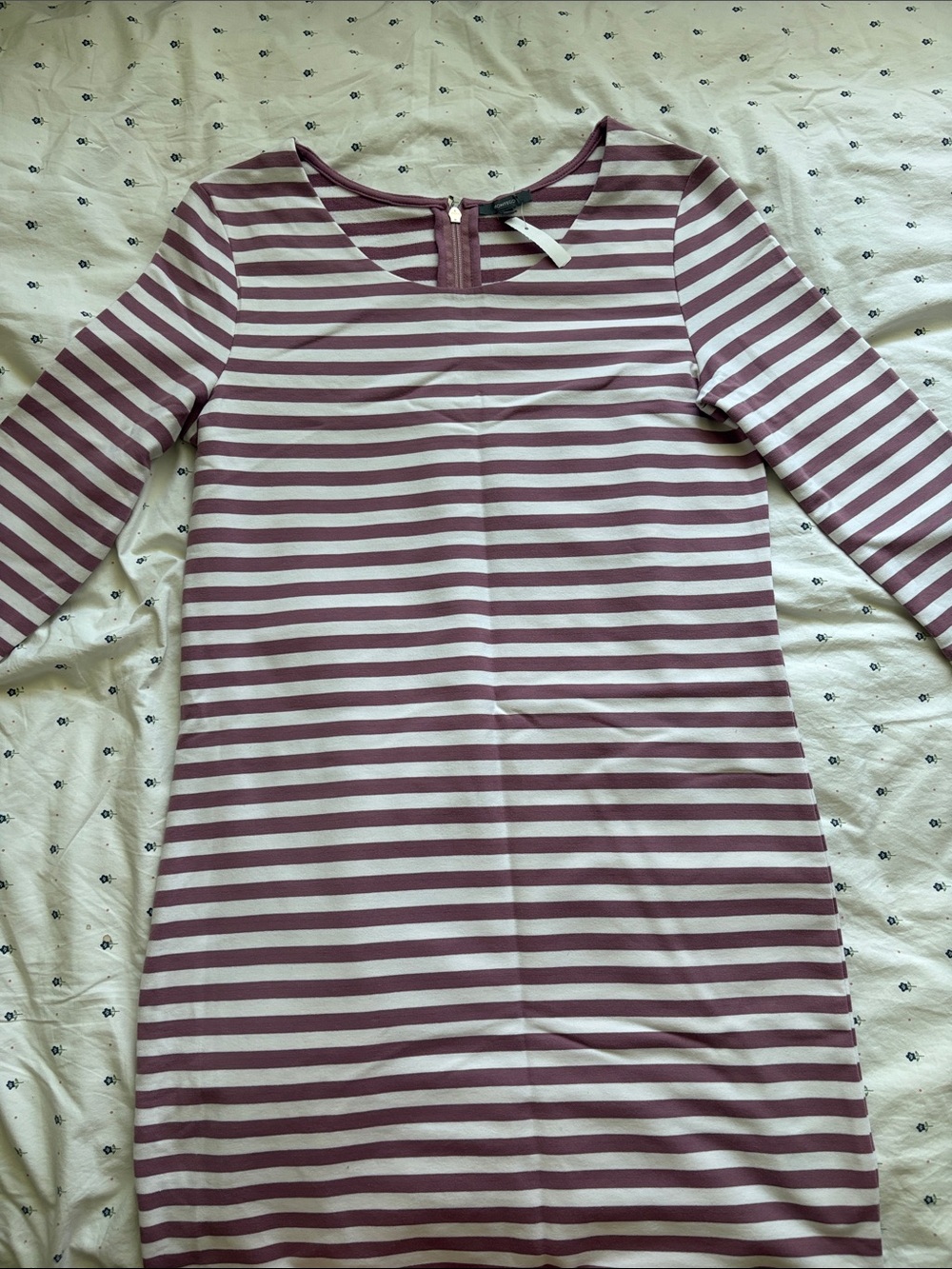 Striped casual knee length dress